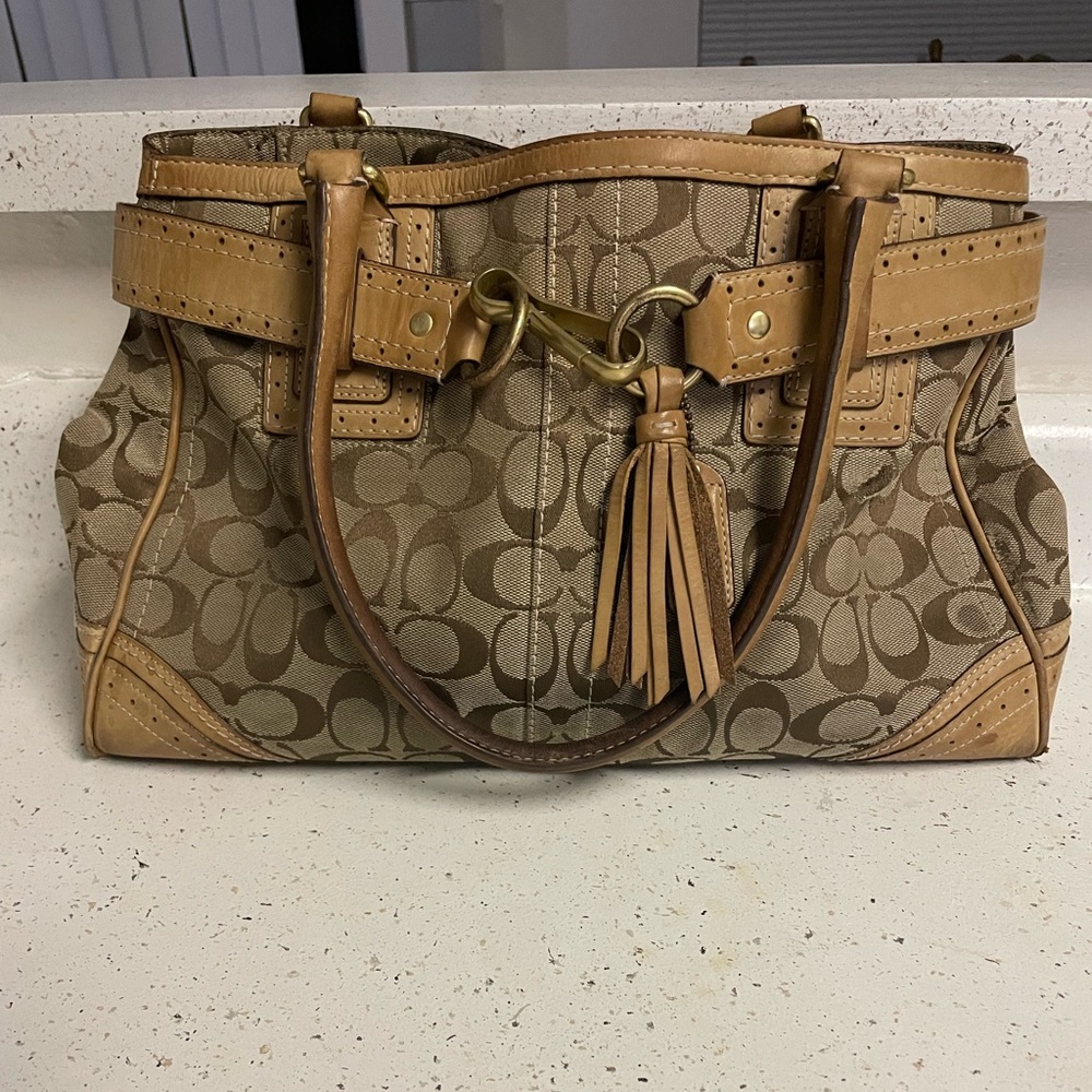 Brown coach bag
